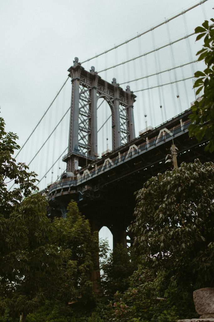 brooklyn bridge park elopement, nyc photographer, manhattan bridge 