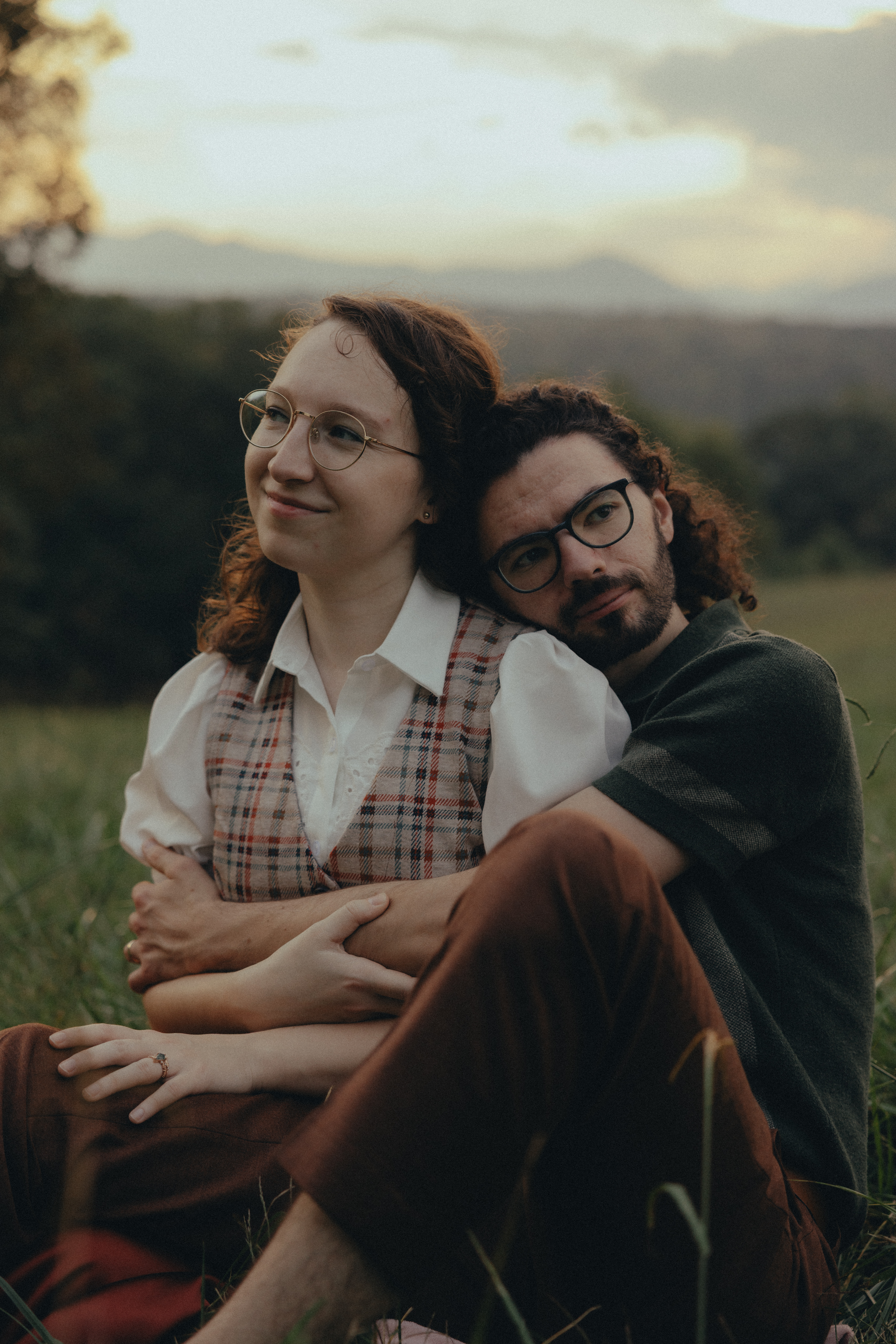 moody biltmore estate engagement photos 