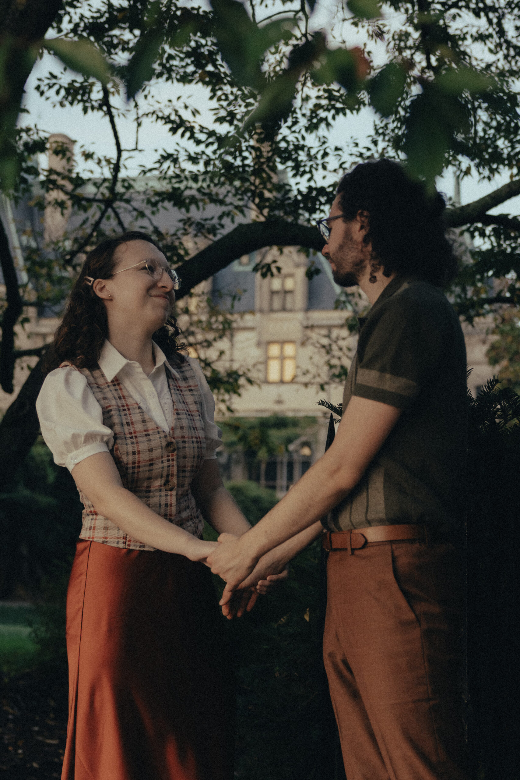 moody biltmore estate engagement photos 