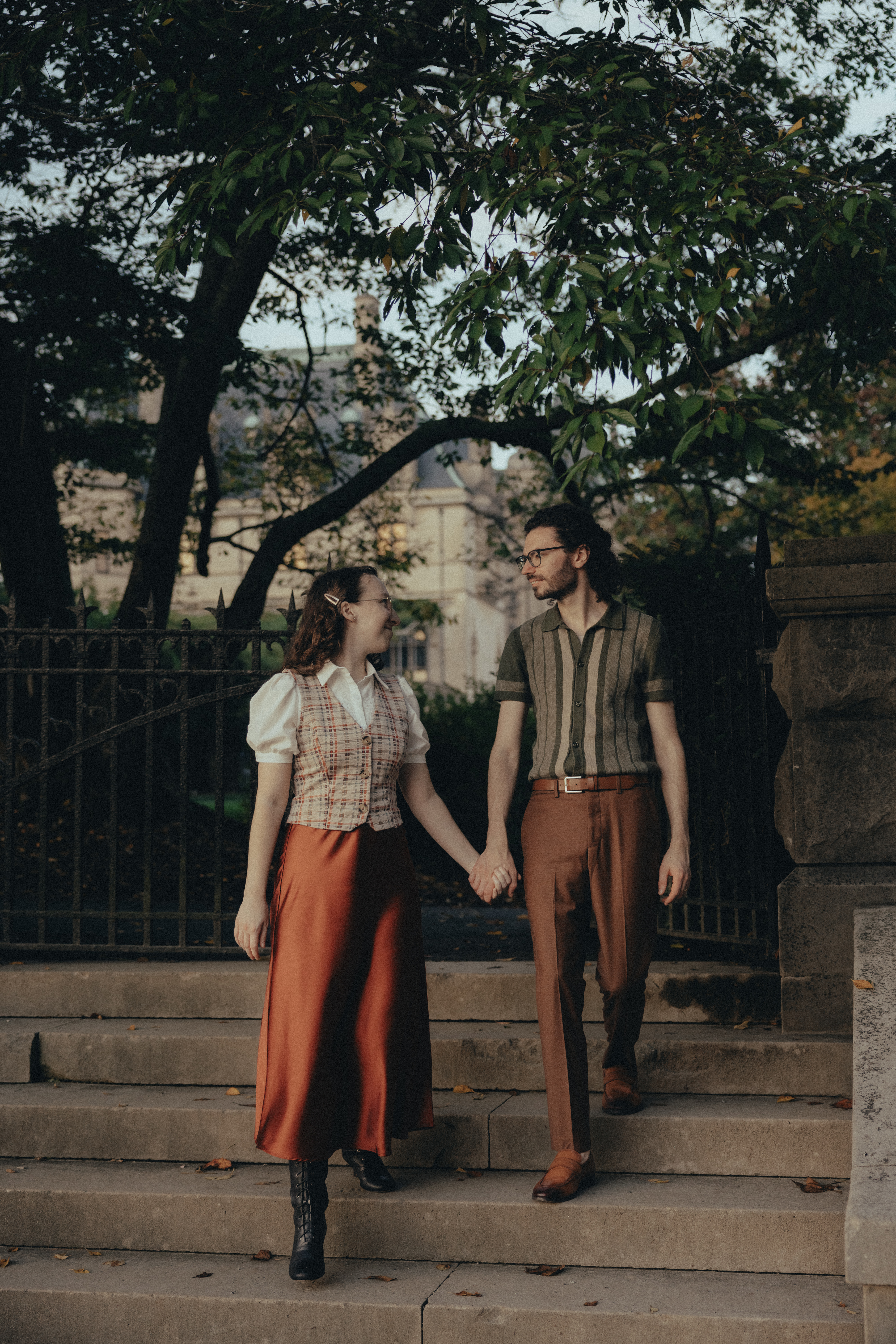 moody biltmore estate engagement photos 