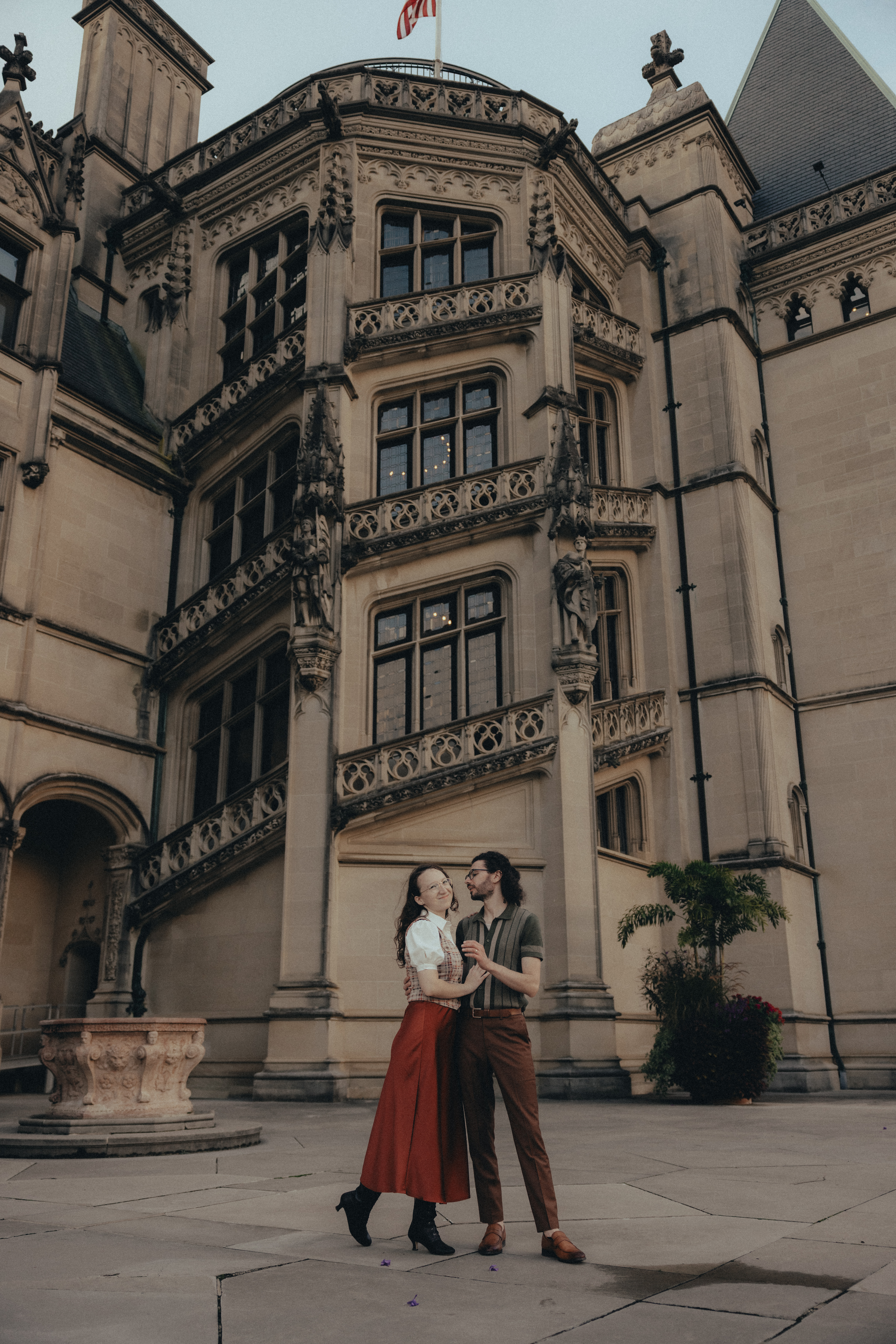 moody biltmore estate engagement photos 