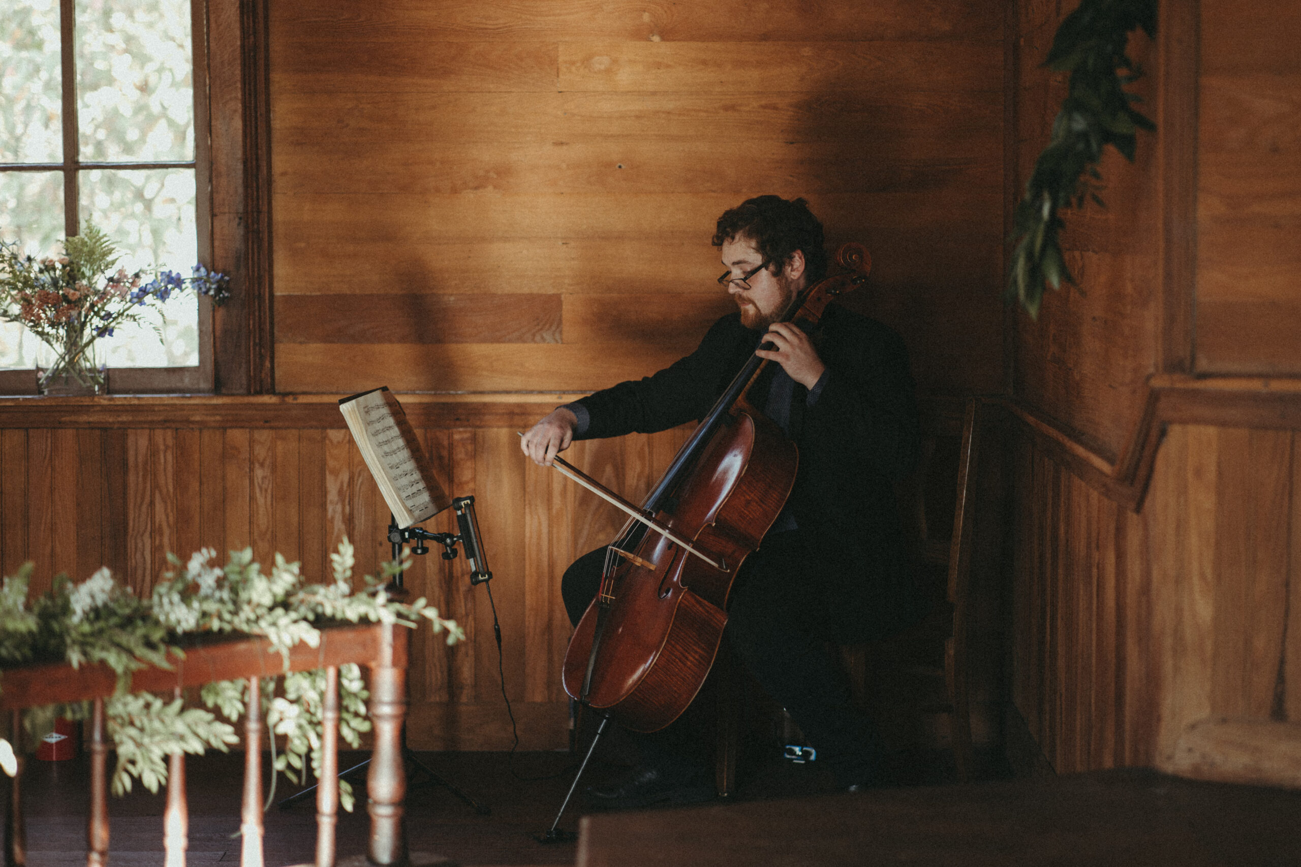 documentary wedding photos in NC at orion schoolhouse and chapel