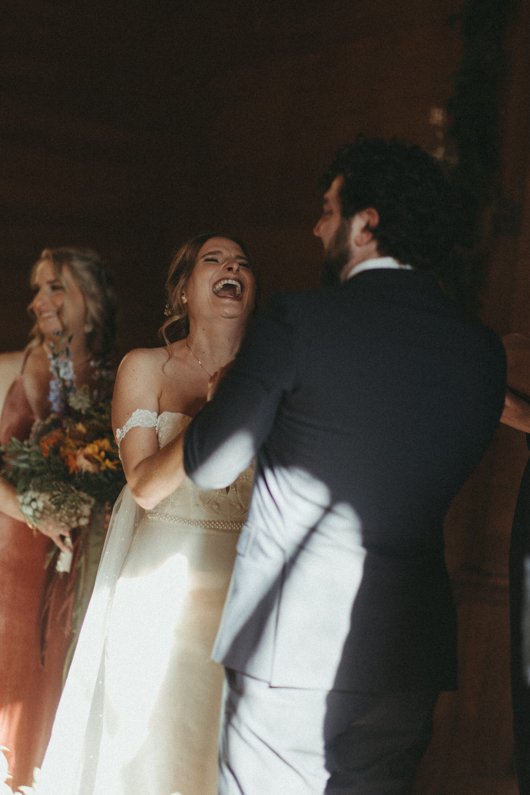 documentary wedding photos in NC at orion schoolhouse and chapel wedding ceremony