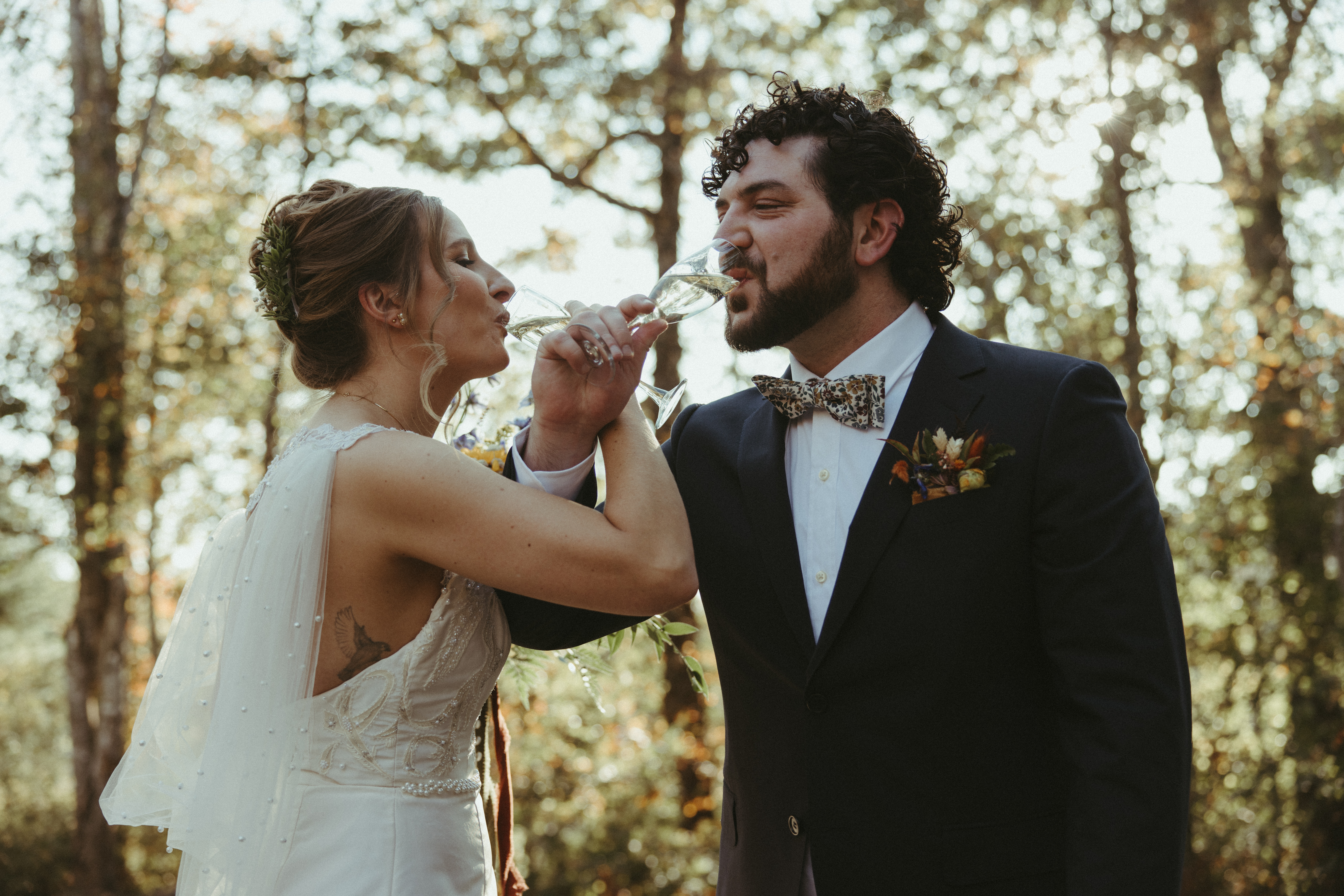 documentary wedding photographer for a fall wedding in NC
