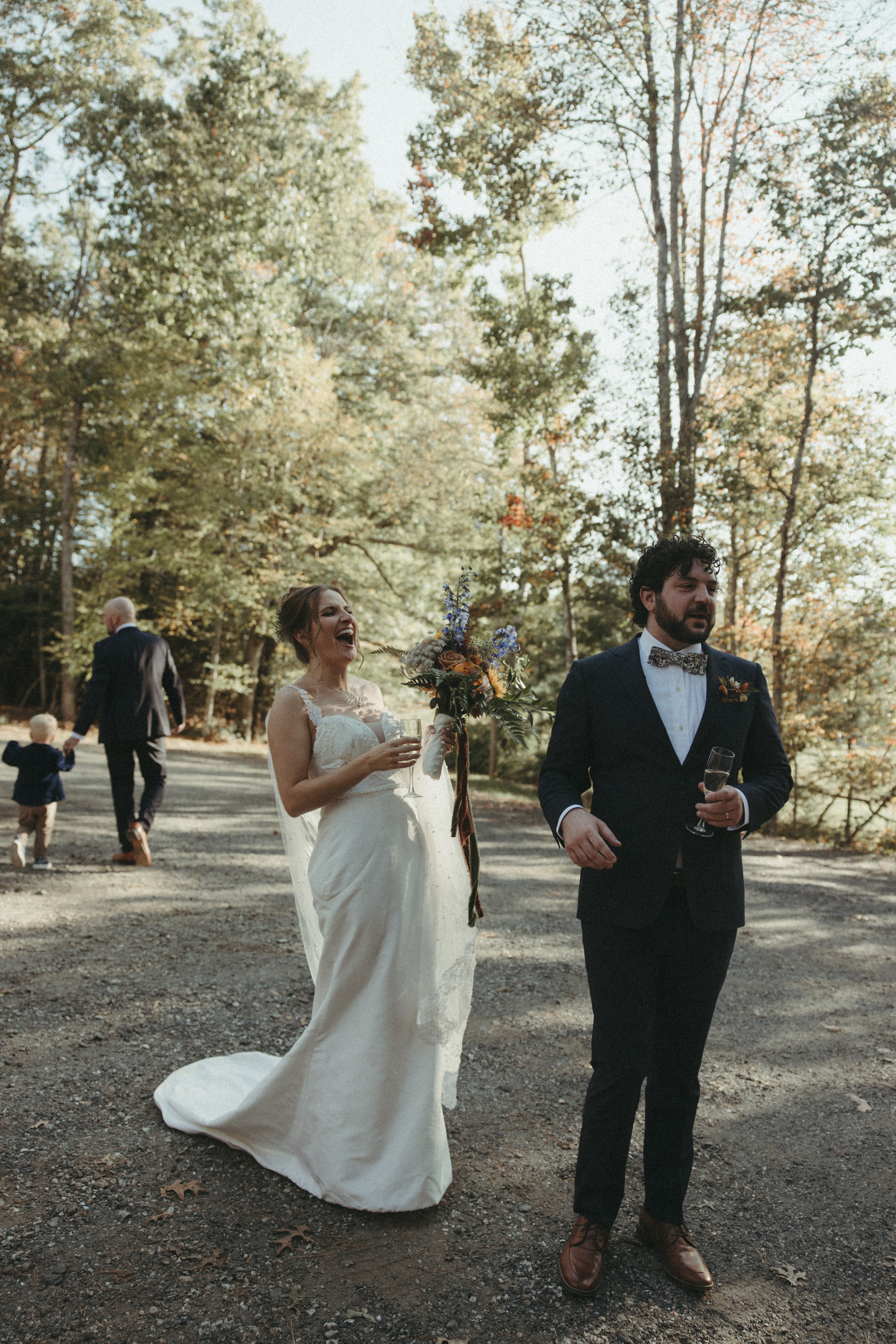 documentary wedding photographer for a fall wedding in NC