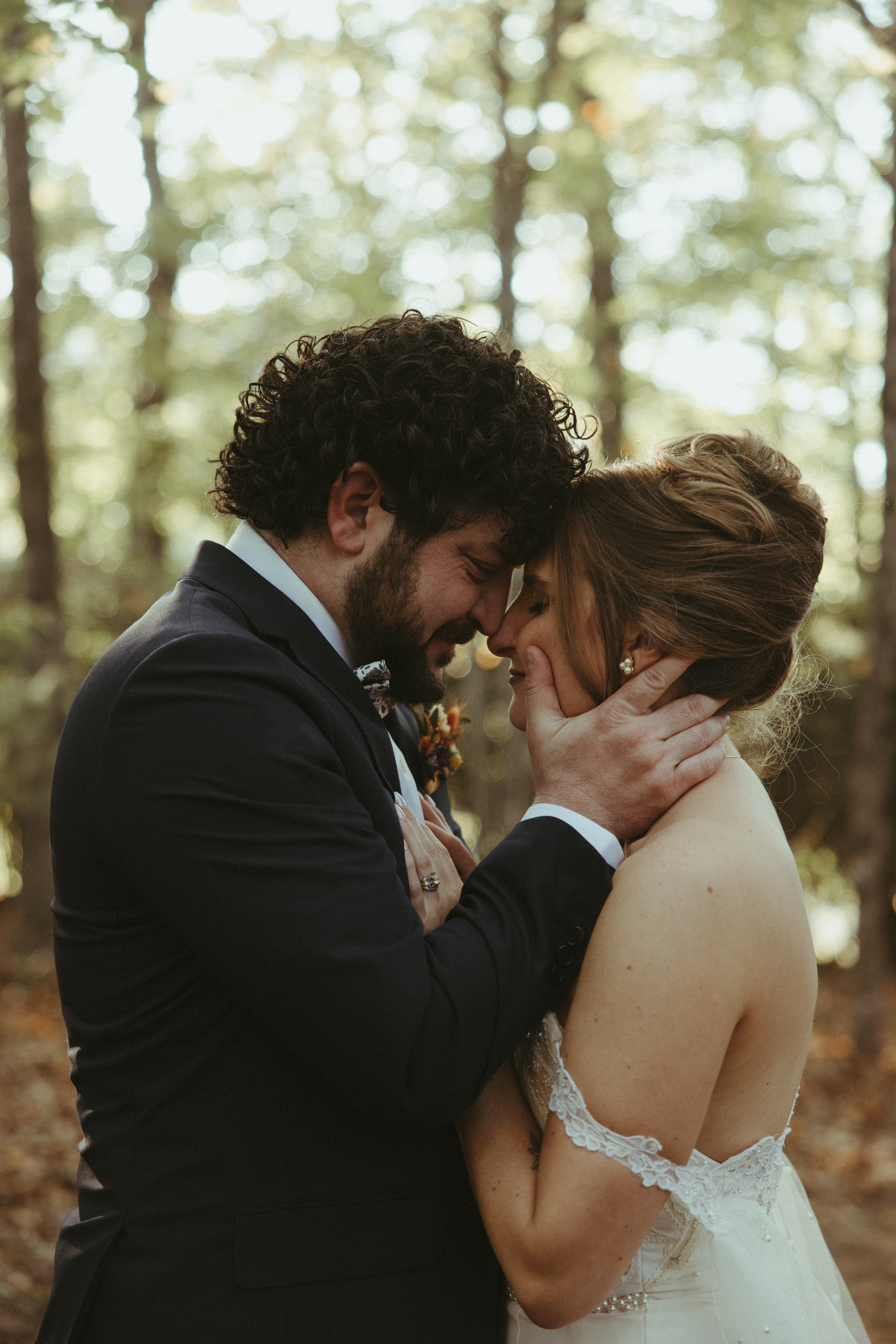 documentary wedding photographer for a fall wedding in NC at orion chapel