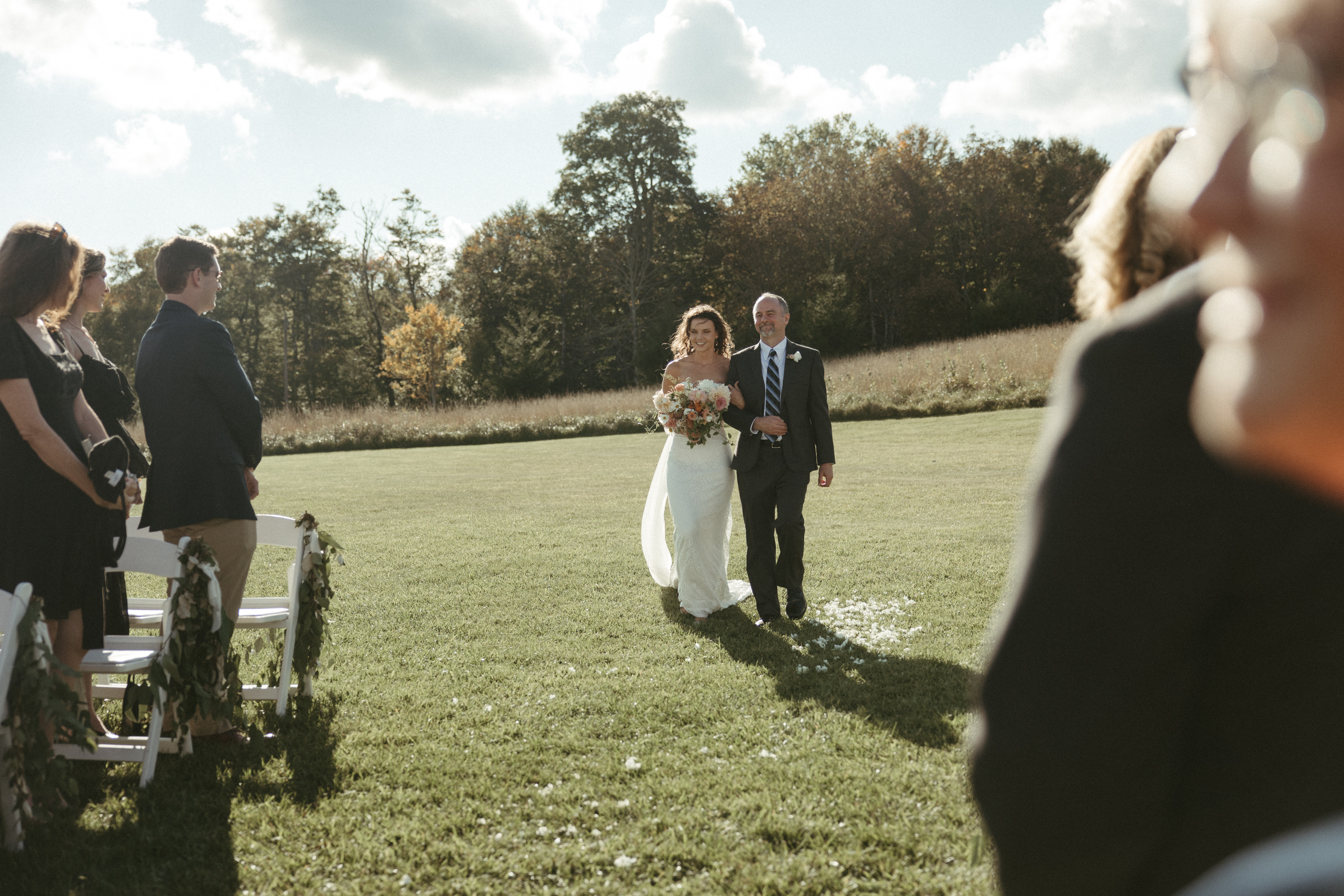 documentary wedding photos in NC at Overlook Barn Wedding Venue