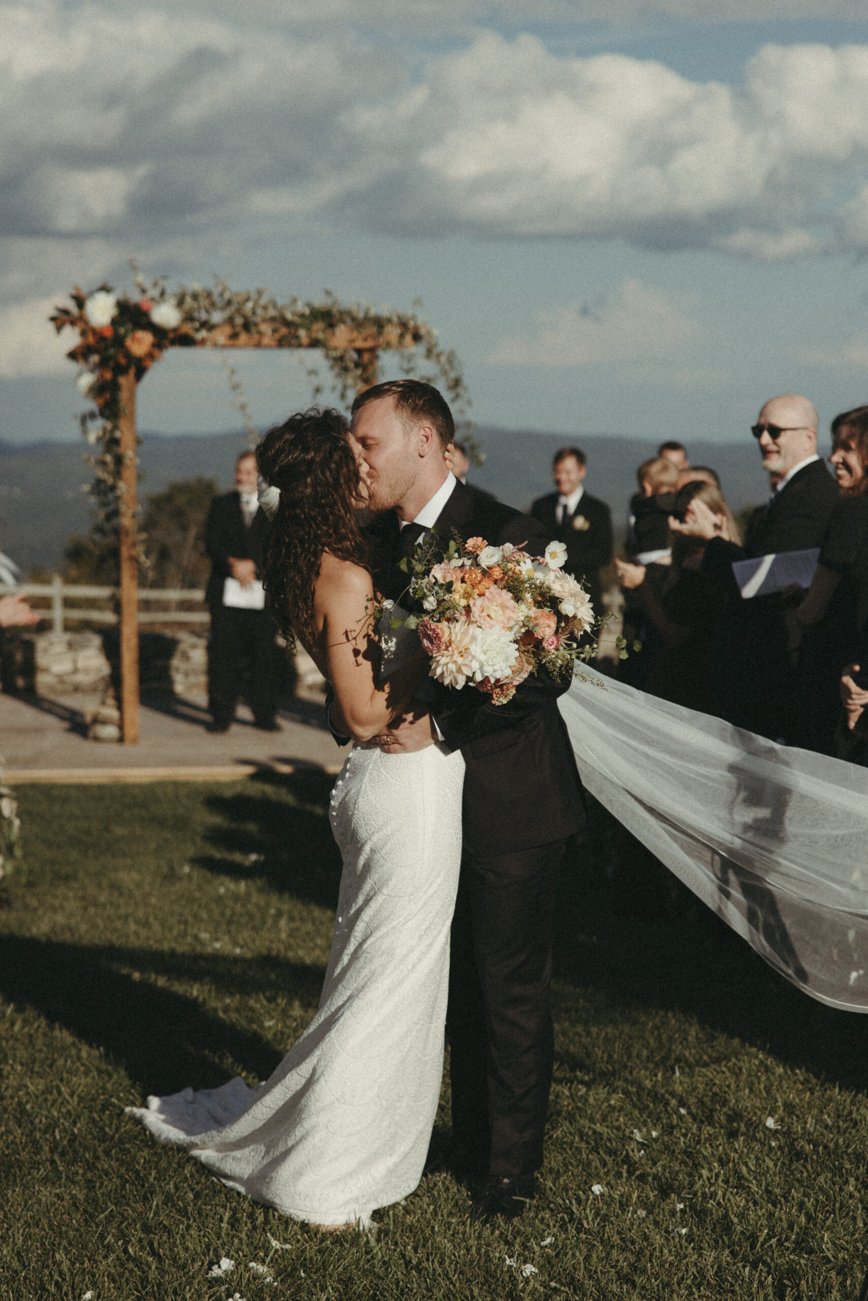 documentary wedding photos in NC at Overlook Barn Wedding Venue in the mountains