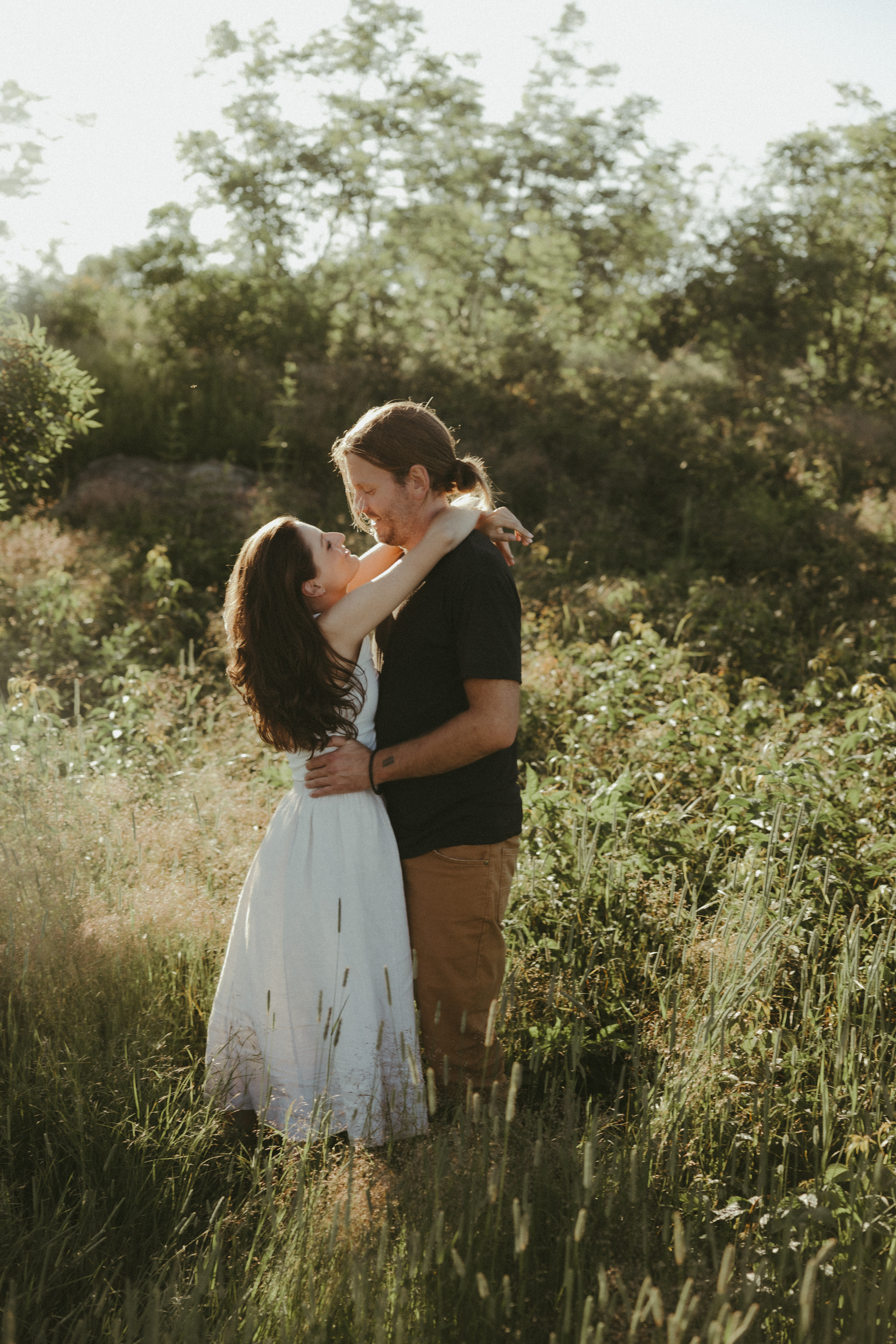 documentary candid engagement session, Asheville Engagement Photographer at Black Balsam Knob, mountain engagement photos