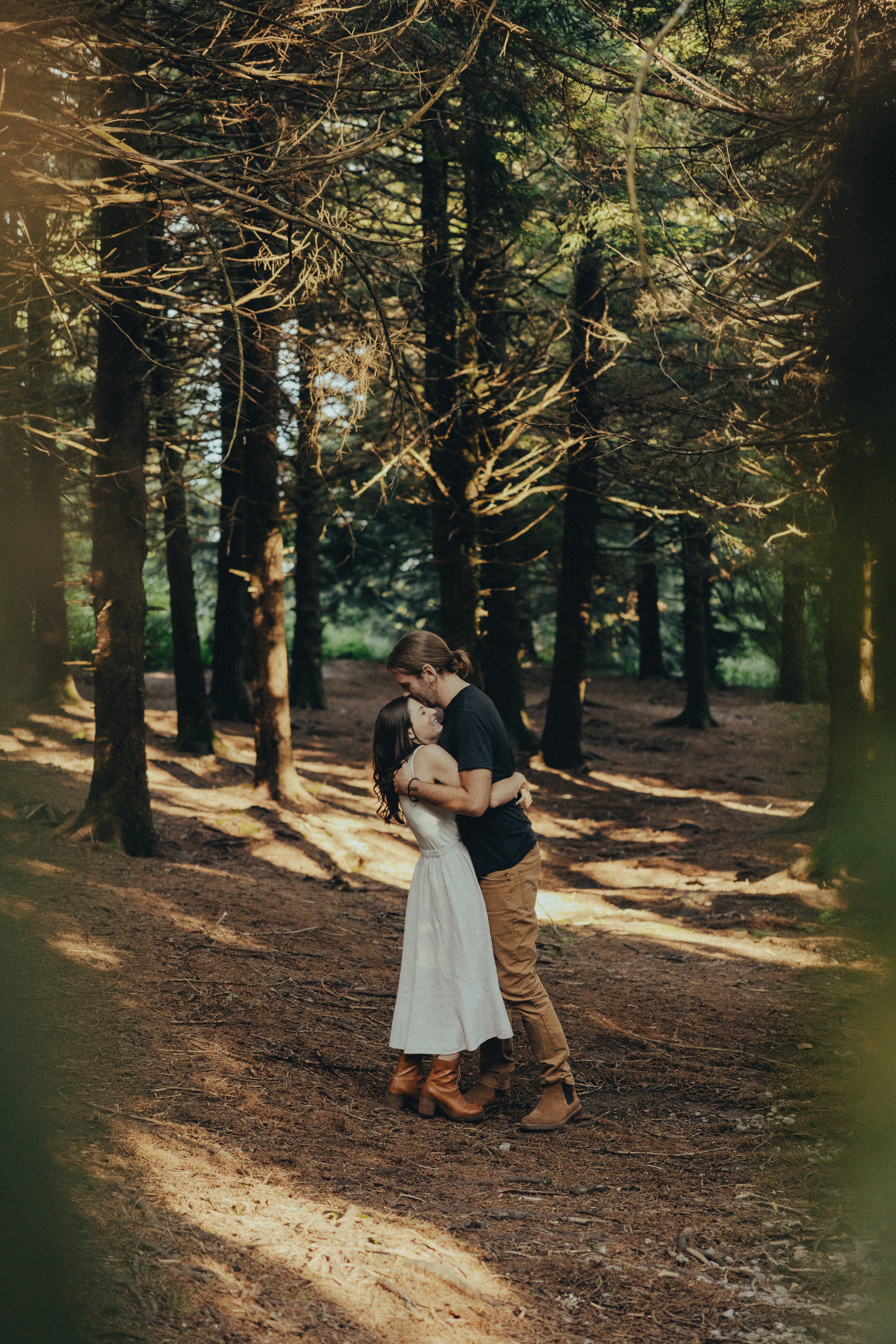 documentary candid engagement session, Asheville Engagement Photographer at Black Balsam Knob, mountain engagement photos