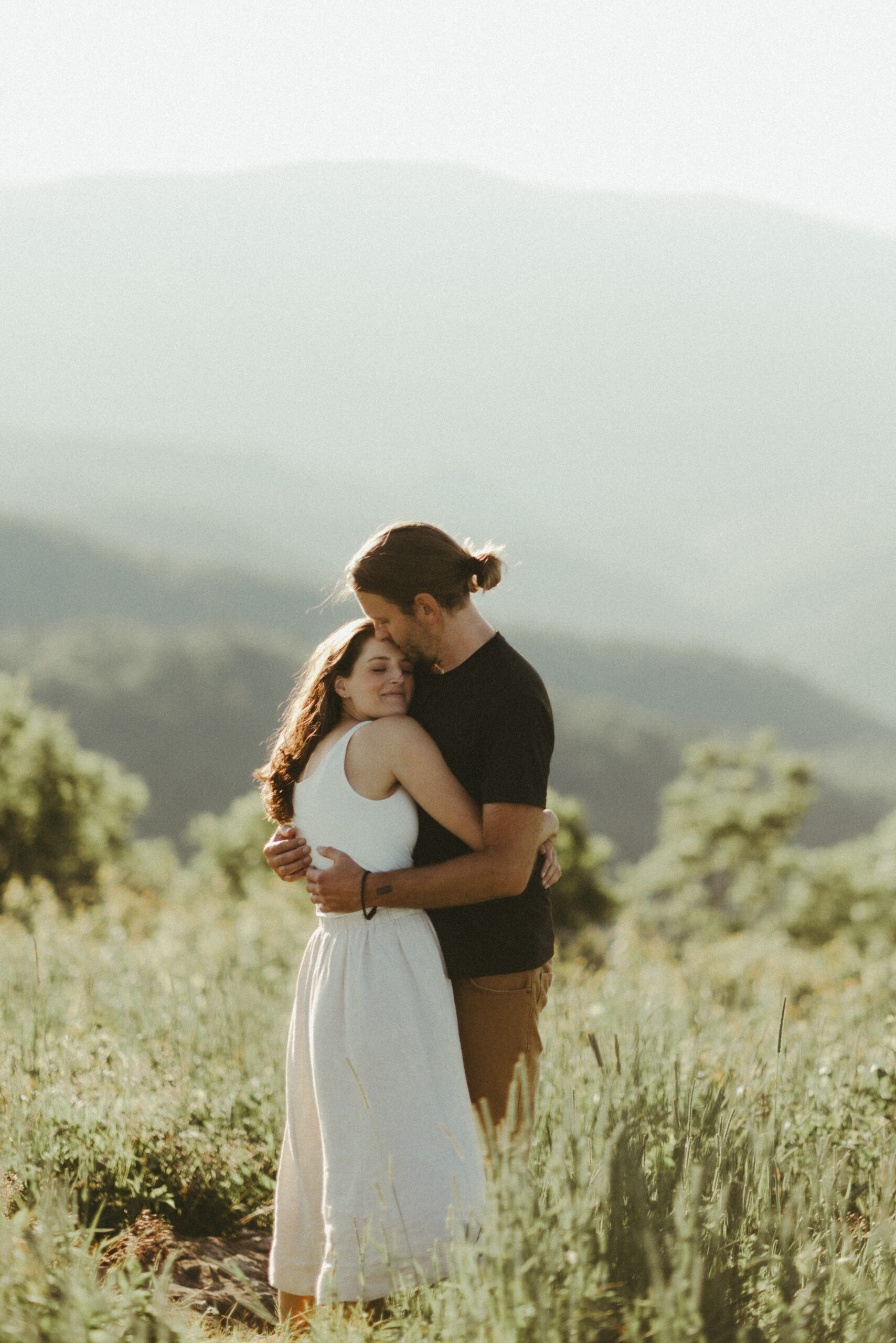 documentary candid engagement session, Asheville Engagement Photographer at Black Balsam Knob, mountain engagement photos