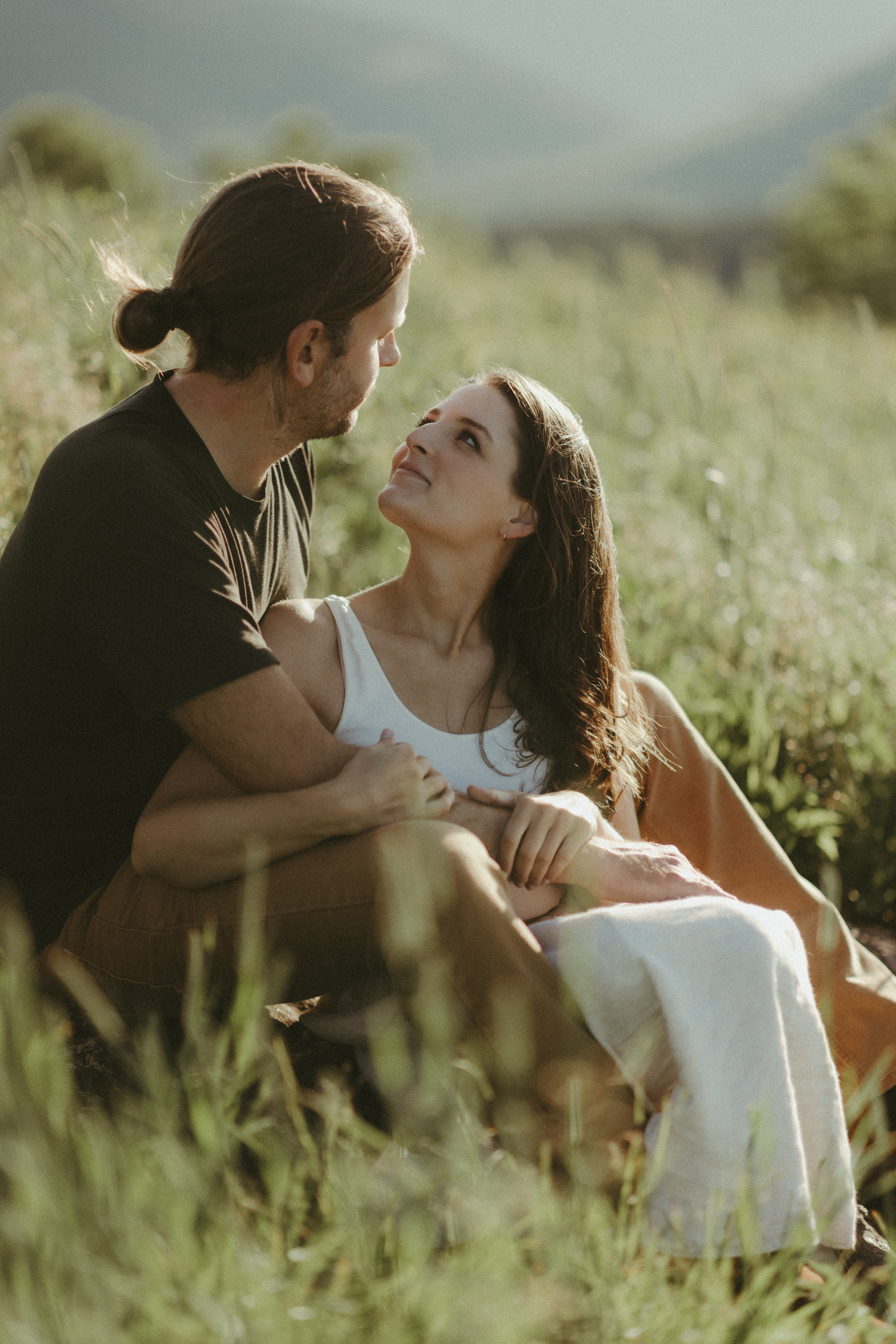 Asheville Engagement Photographer at Black Balsam Knob, mountain engagement photos