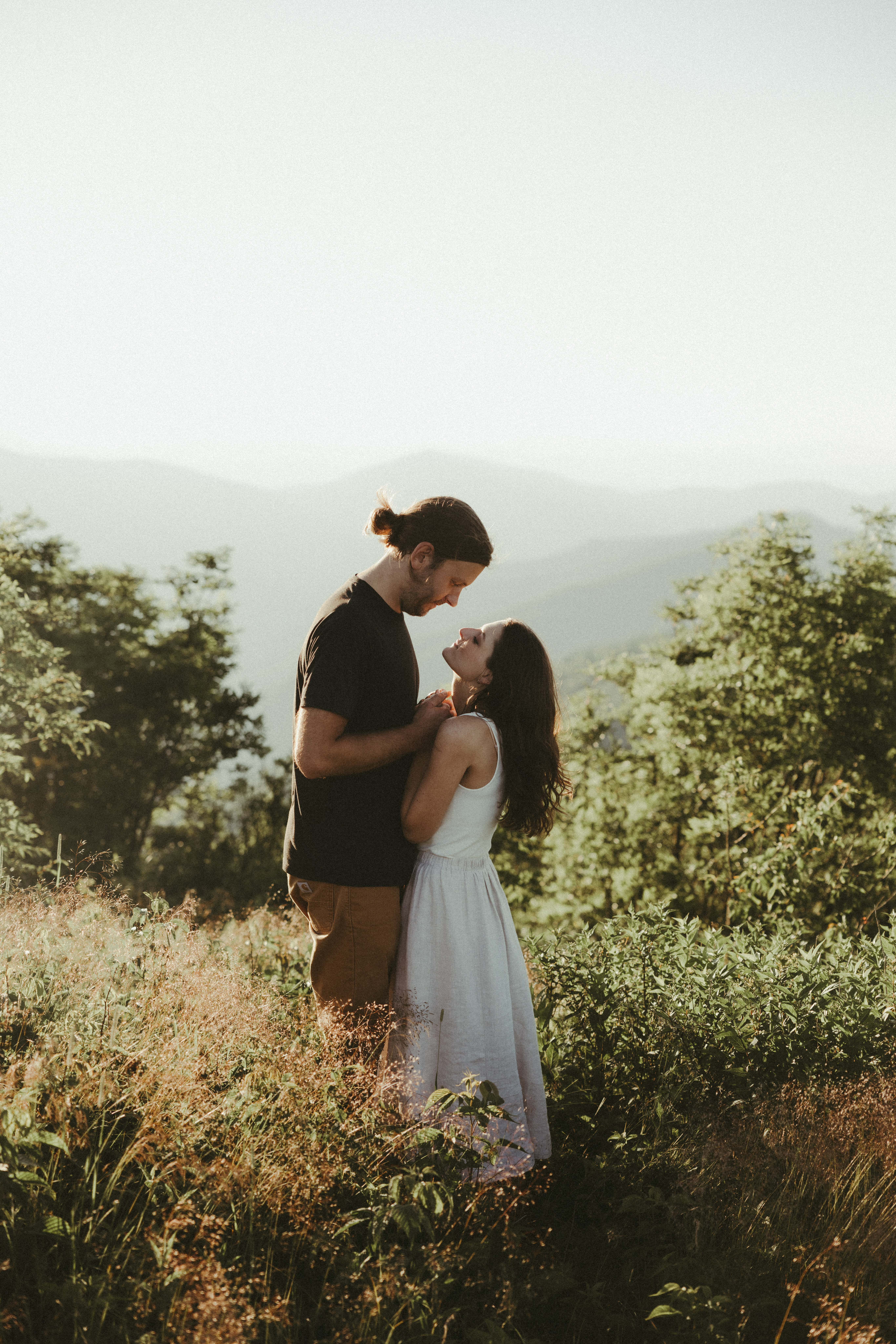 Asheville Engagement Photographer at Black Balsam Knob, mountain engagement photos