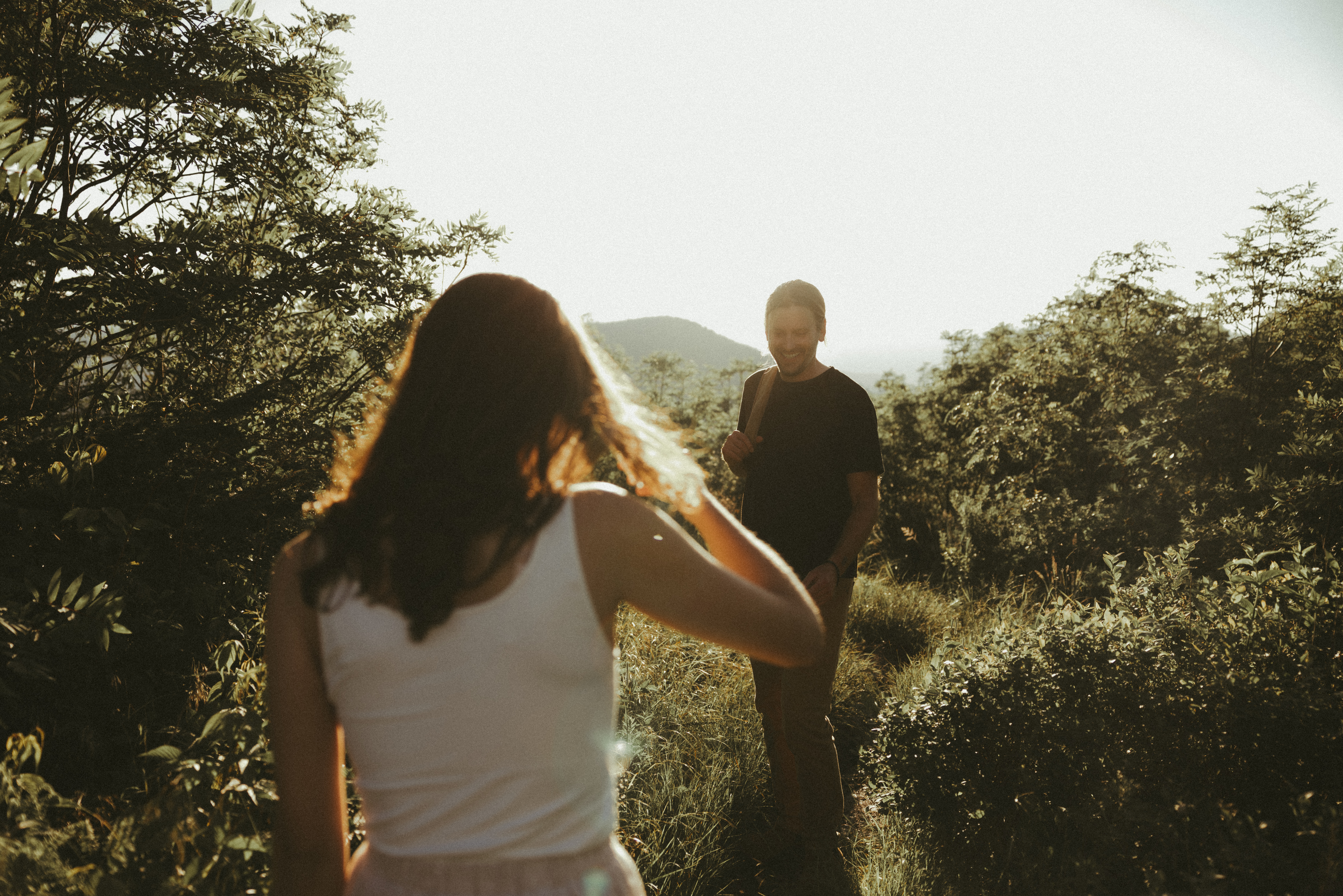 Asheville Engagement Photographer at Black Balsam Knob, mountain engagement photos
