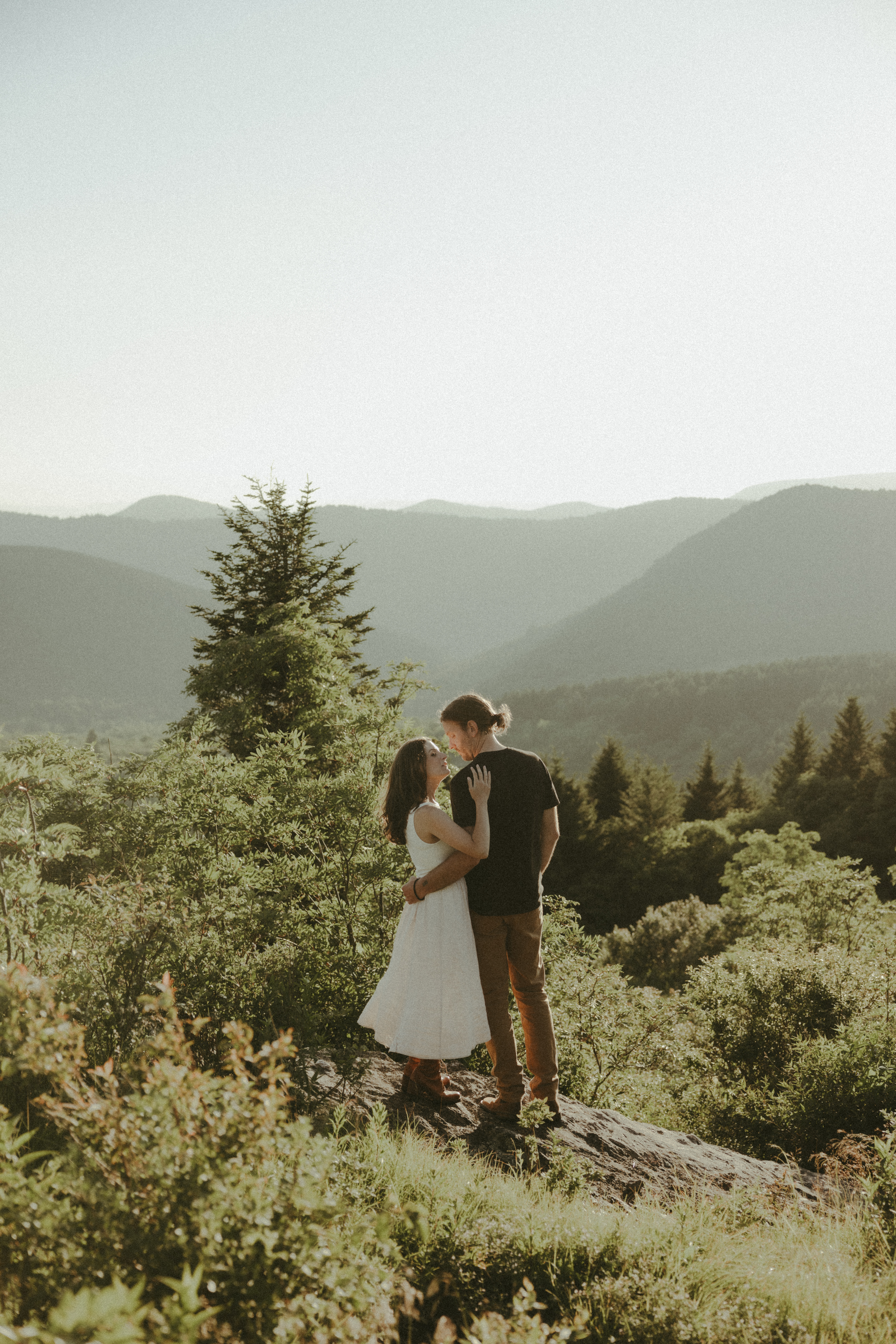 Asheville Engagement Photographer at Black Balsam Knob, mountain engagement photos
